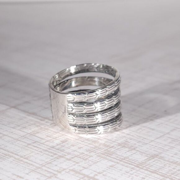 Sterling Silver Ring Multi Band Size 5-1/2 - Picture 10 of 14